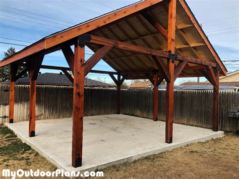 Step by step woodworking guides about free outdoor plans, starting with wooden furniture up to pizza oven, pergola, shed, doghouse, barbeque, planter or carport. DIY 20x20 Pavilion | MyOutdoorPlans | Free Woodworking ...