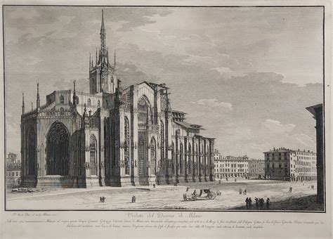 Aspari Domenico (Milano 1745 - Milano 1831) Veduta del Duomo di Milano, 1791 - Il Bulino Antiche ...