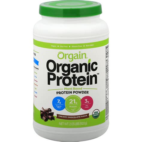 Orgain Creamy Chocolate Fudge Flavor Protein Powder 203 Lb Walmart