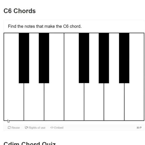 C6 Chord Piano Chord Quiz Video Piano Chords Chord Piano Piano