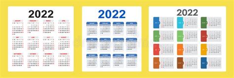 Calendario 2022 La Semana Comienza El Domingo Cuadrícula Básica