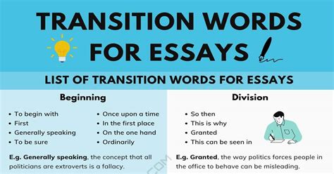 😱 Transition Words For Thesis 208 Best Transition Words For