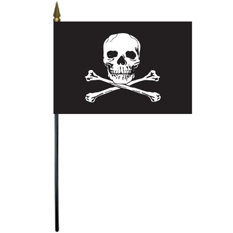 Jolly Roger Pirate Stick Flag Pirate Table Top Flag Jolly Roger