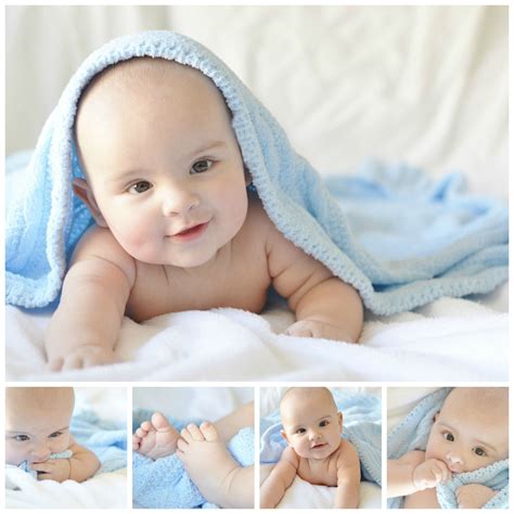 4 Months Baby Diy Photoshoot All You Need Is A White Sheet And
