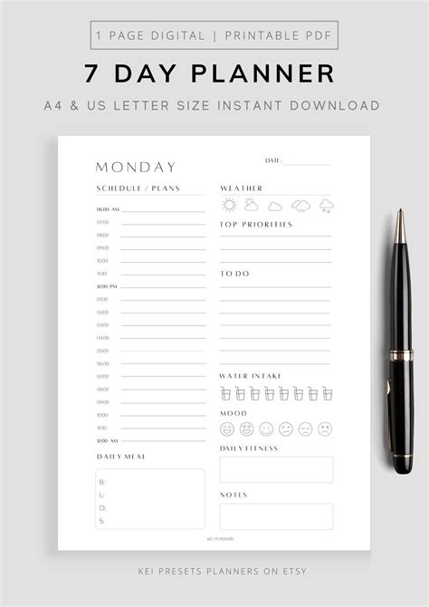 Item Details This 7 Day Planner Is The Perfect Tool For Keeping