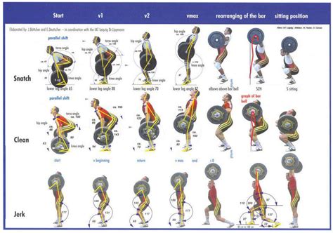 Weightlifting Technique Posters For Snatch Clean And Jerk All Things Gym