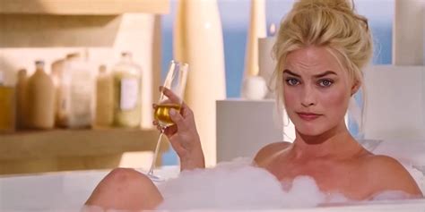 Margot Robbie Drinks Beer In The Shower