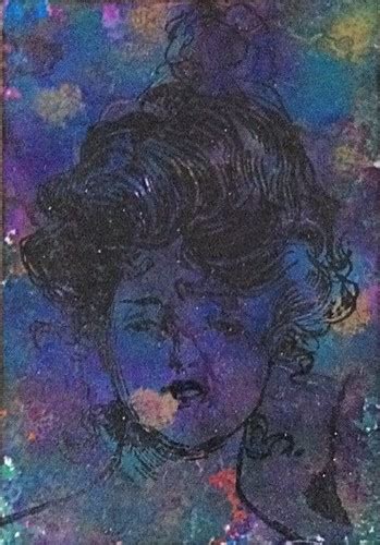 Altered Art Card Vintage Lady Rubber Stamped Image Colou Flickr