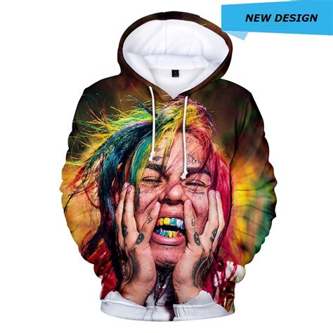 6ix9ine merch fast and free worldwide shipping ® rapper style pullover hoodie hoodie print