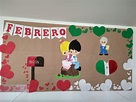 Friso preescolar febrero | Murales escolares, Periodico mural, Manualidades