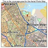 Aerial Photography Map of Mountain View, CA California