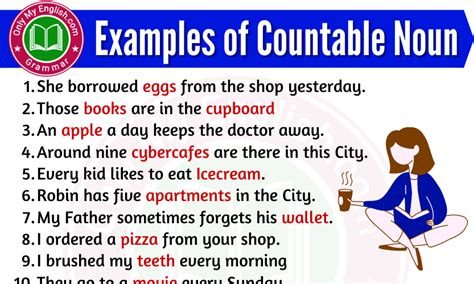 Examples Of Countable Nouns Are In Sentences Onlymyenglish Com