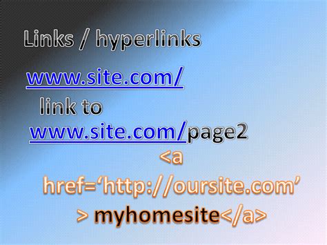 Guideinfoyou Adding Links In Html Hyperlinks