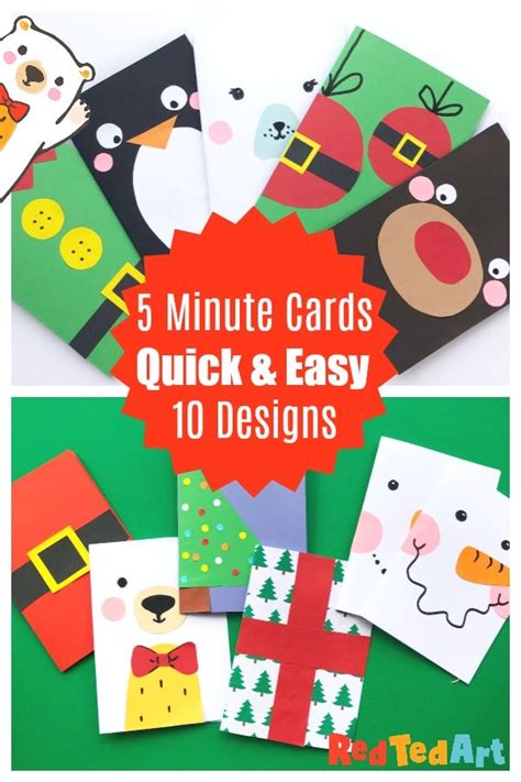 10 Super Simple Christmas Card Designs To Make In Less Than 5 Minutes