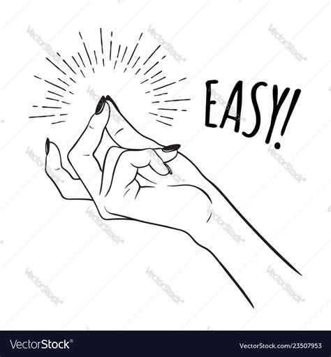Hand Drawn Female With Snapping Fingers Royalty Free Vector