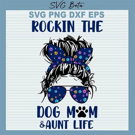 ♥ Welcome To Svgbeta ♥ Rockin The Dog Mom Messy Bun Svg Dog Mom And