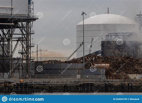 Industrial Site Damaged By Fire Stock Image Image Of Damaged Factory