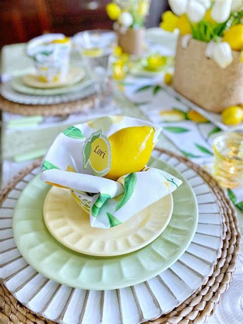 Dining Delight Spring Lemon Tablescape For Mothers Day In 2021