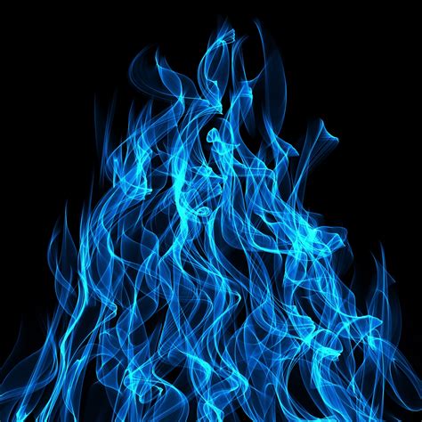 Blue Flames Of Fire Free Stock Photo - Public Domain Pictures