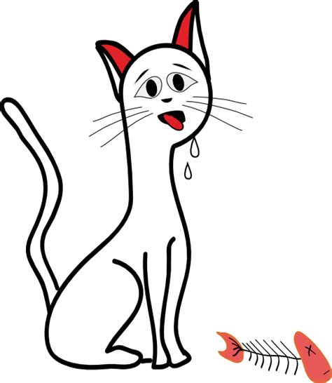 Hungry Cat Eat Fish Clipart I2clipart Royalty Free Public Domain