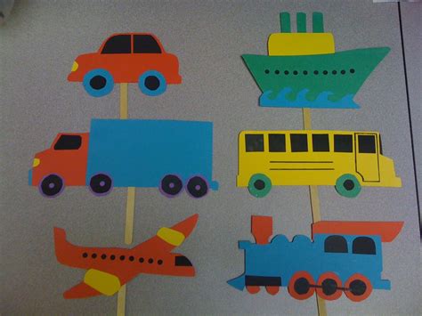 Vehicles Made With Craft Paper Kids Fathers Day Crafts Crafts For Kids