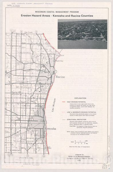 Map Kenosha And Racine Counties Wisconsin 1979 1 Erosion Hazard Ar