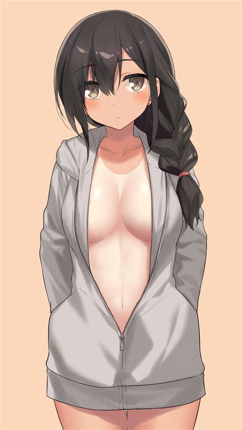 Cccpo Original Bad Id Bad Pixiv Id Highres 1girl Black Hair Blush Braid Breasts Brown