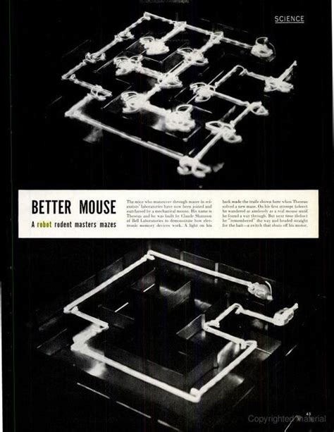 Theseus Maze Solving Mouse Claude Shannon American