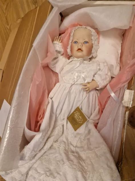 Franklin Mint Heirloom Victorian Christening Doll In Bisque Porcelain £