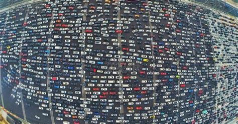 Thousands Stuck In 50 Lane Traffic Jam In Beijing