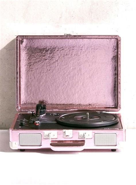 Urban Outfitters Crosley Record Player Bluetooth Pink Metallic