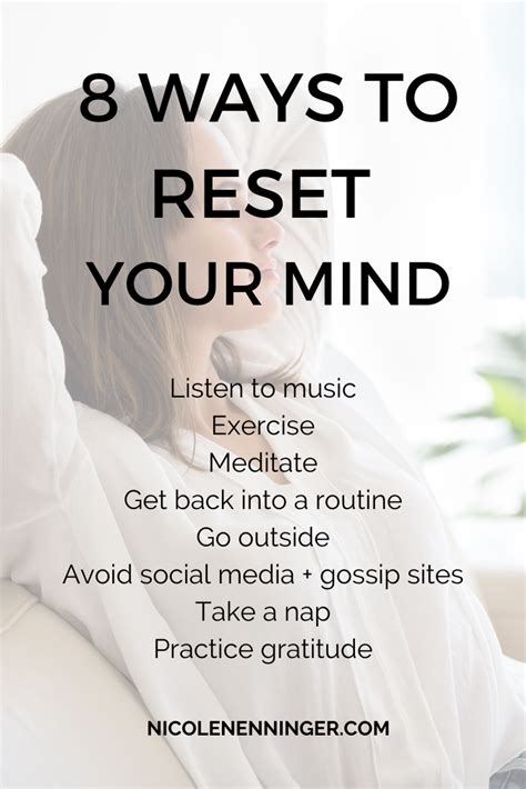 8 Ways To Reset Your Mind