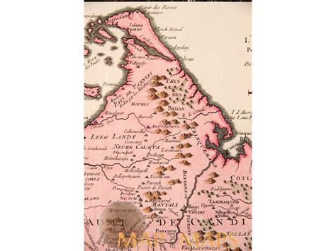 Sri Lanka Ceylon Antique Map Carte De Lisle De Ceylon Bellin 1750