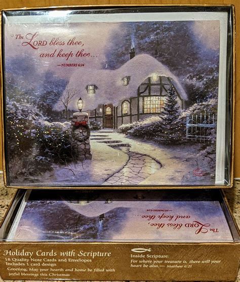 ‡each issue will be shipped to you for your review, about one every month or two (pending availability), at the same low issue price and charged to the credit card on which your order was placed. Thomas Kinkade "The Lord bless thee and Keep thee" CHRISTMAS CARDS by Amcal #Hallmark
