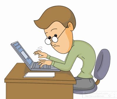 All you need to do is log in, drag and drop characters or props into the animation maker, and start animating your own cartoon. Computers Animated Clipart: man-using-computer-keyboard-2 ...