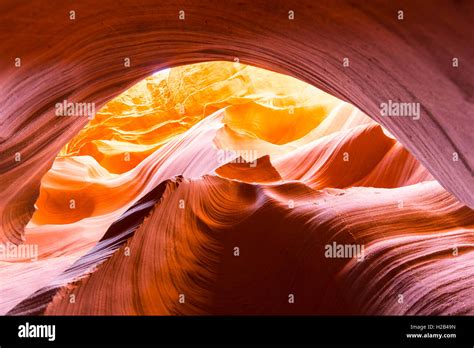 Colourful Sandstone Formation Incident Light Lower Antelope Canyon
