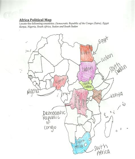 With a surface area of 30 million km², africa is the third largest continent; 7th Grade Physical Map Of Africa Blank - Best Map Collection