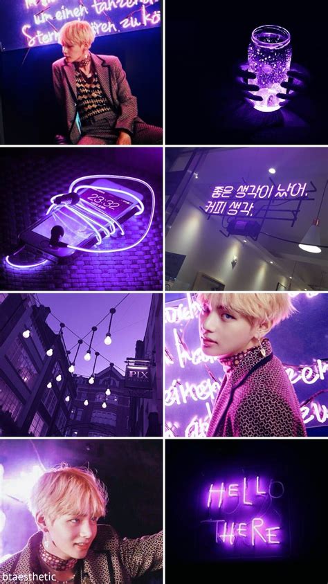 Cute aesthetic wallpapers for computers wallpapershit. BTS | Aesthetic | Wallpaper | Purple | Kim Taehyung | V ...