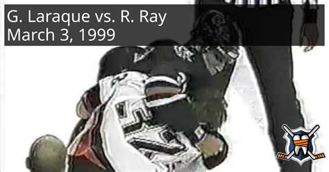 Georges Laraque Vs Rob Ray March 3 1999 Edmonton Oilers Vs