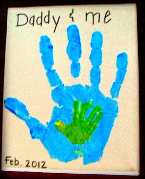 Preschool Crafts For Kids Fathers Day Handprint Daddy And Me Craft