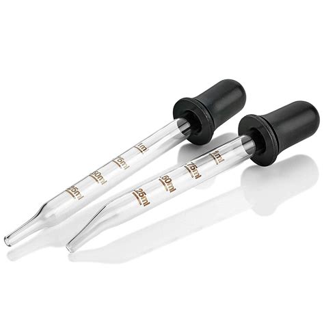 Eye Dropper Pack Of 2 Bent And Straight Tip Calibrated Glass Medicine