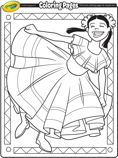 Danza Folklorico Coloring Page Sketch Coloring Page