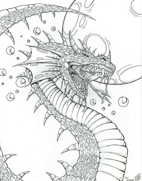 Fantasy Dragon Coloring Pages