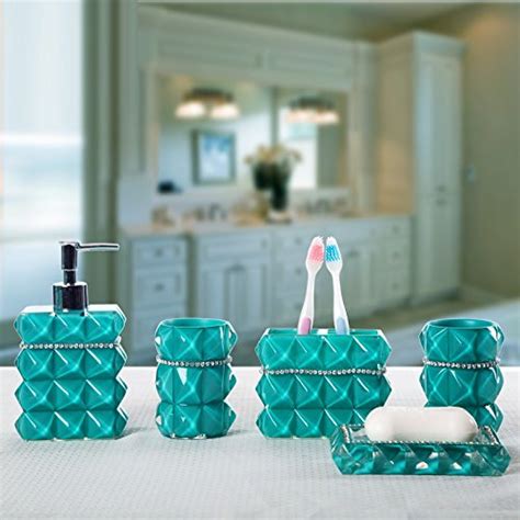 Brandream Luxury Bathroom Accessories Elegant Resin Bathroom Set5pcs