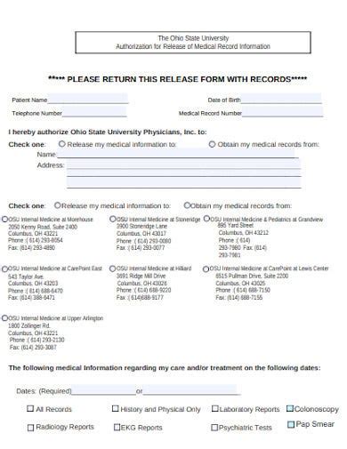 11 Records Release Form Templates In Pdf Word