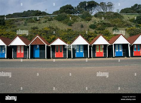 Beach Huts At Bournemouth Stock Photo Alamy