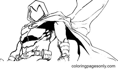 Awesome Moon Knight Coloring Pages Moon Knight Coloring Pages