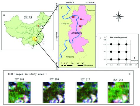 Location Map For The Study Areas In The City Of Zhuzhou Hunan