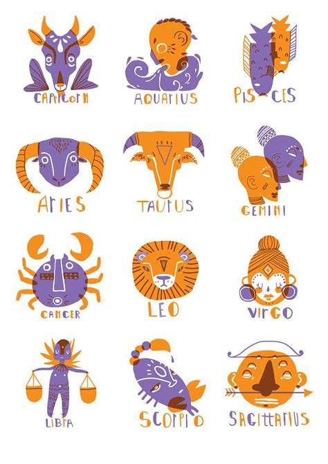 Animated Zodiac Signs On Behance Zodiac Designs Horoscope Art