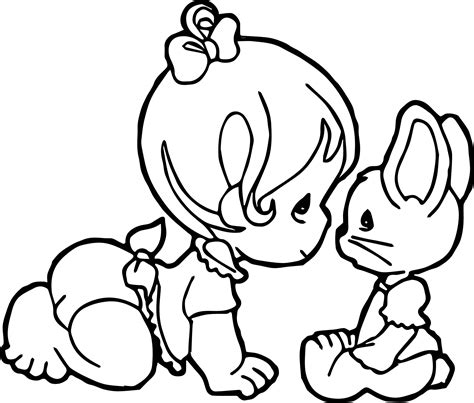 Cute Baby Girl Coloring Pages
